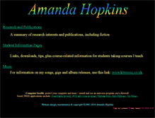 Tablet Screenshot of amandahopkins.co.uk
